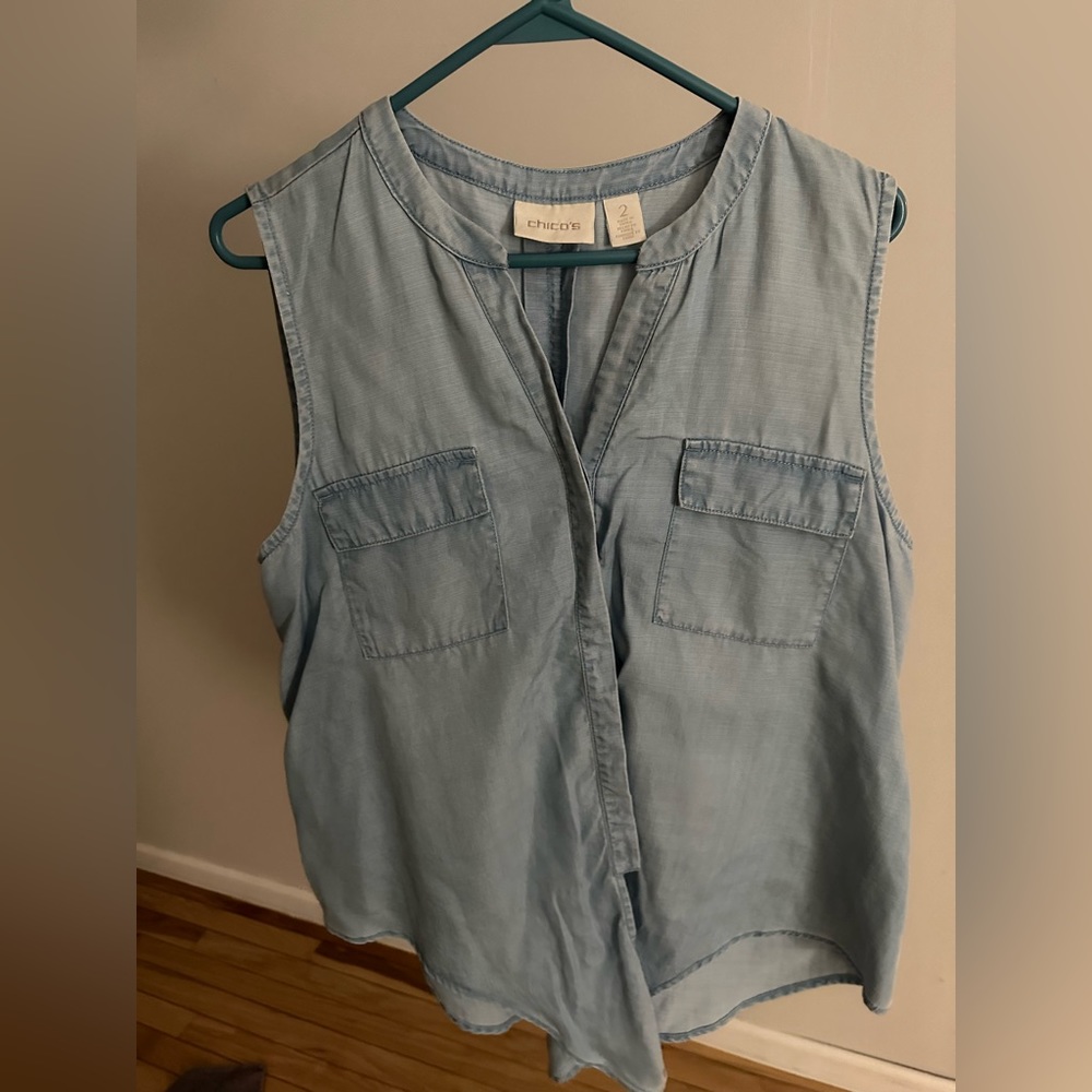 Chicos Jean tank top size 2